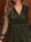 Sparkling Surplice Balloon Sleeve Mini Dress - Byyde