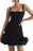 Ruched Square Neck Sleeve Mini Dress - Byyde
