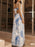Printed Square Neck Cami Maxi Dress - Byyde