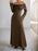 Off-Shoulder Long Sleeve Bodycon Maxi Dress - Byyde