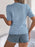 Openwork Round Neck Short Sleeve Knit Top - Byyde