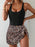 Printed Scoop Neck Wide Strap Two-Piece Swimwear - Byyde