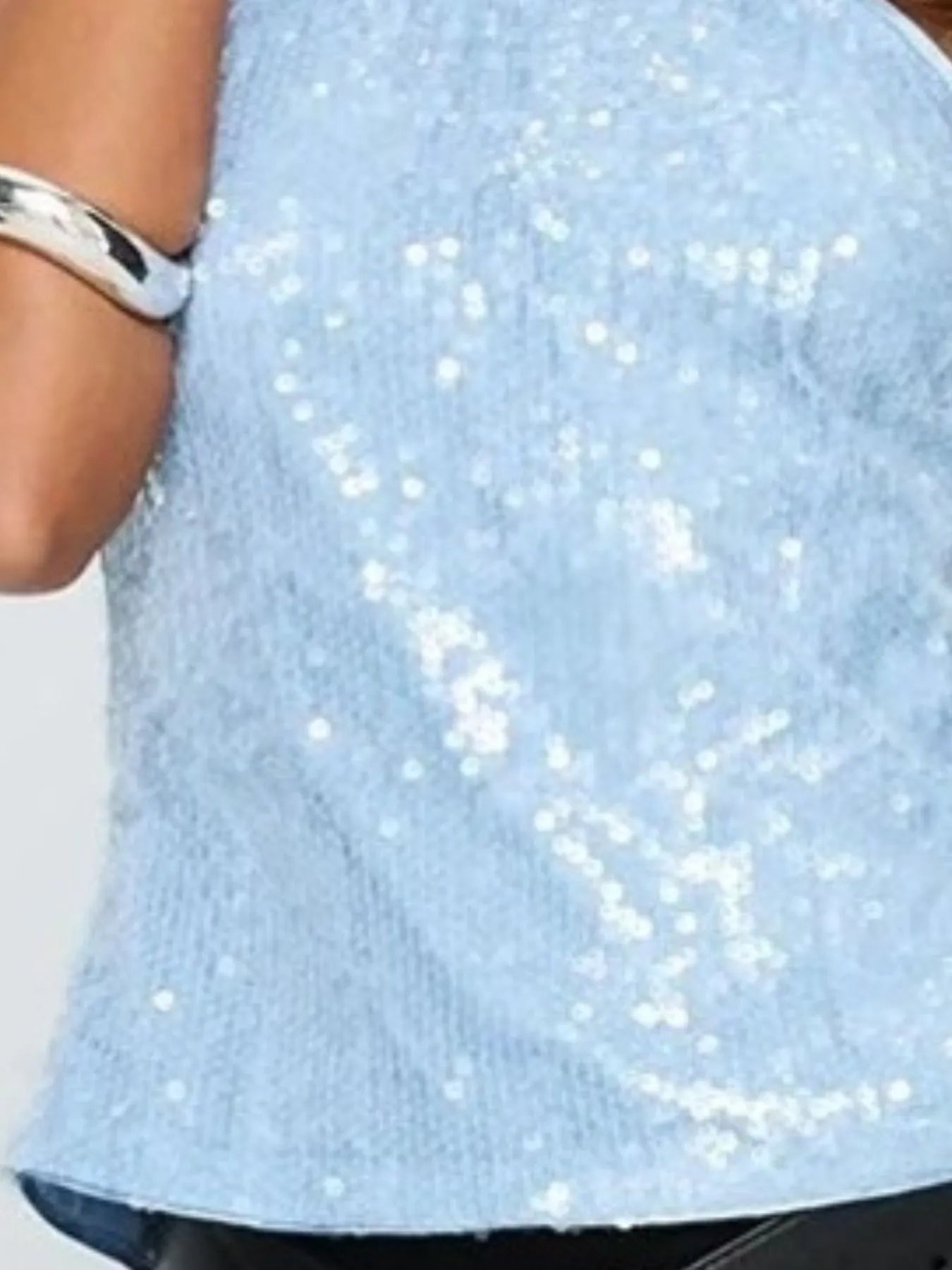 Sequined Halter Neck Cami - Byyde