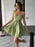 Ruffle Layered Cami Mini Dress with Bow Belt - Byyde