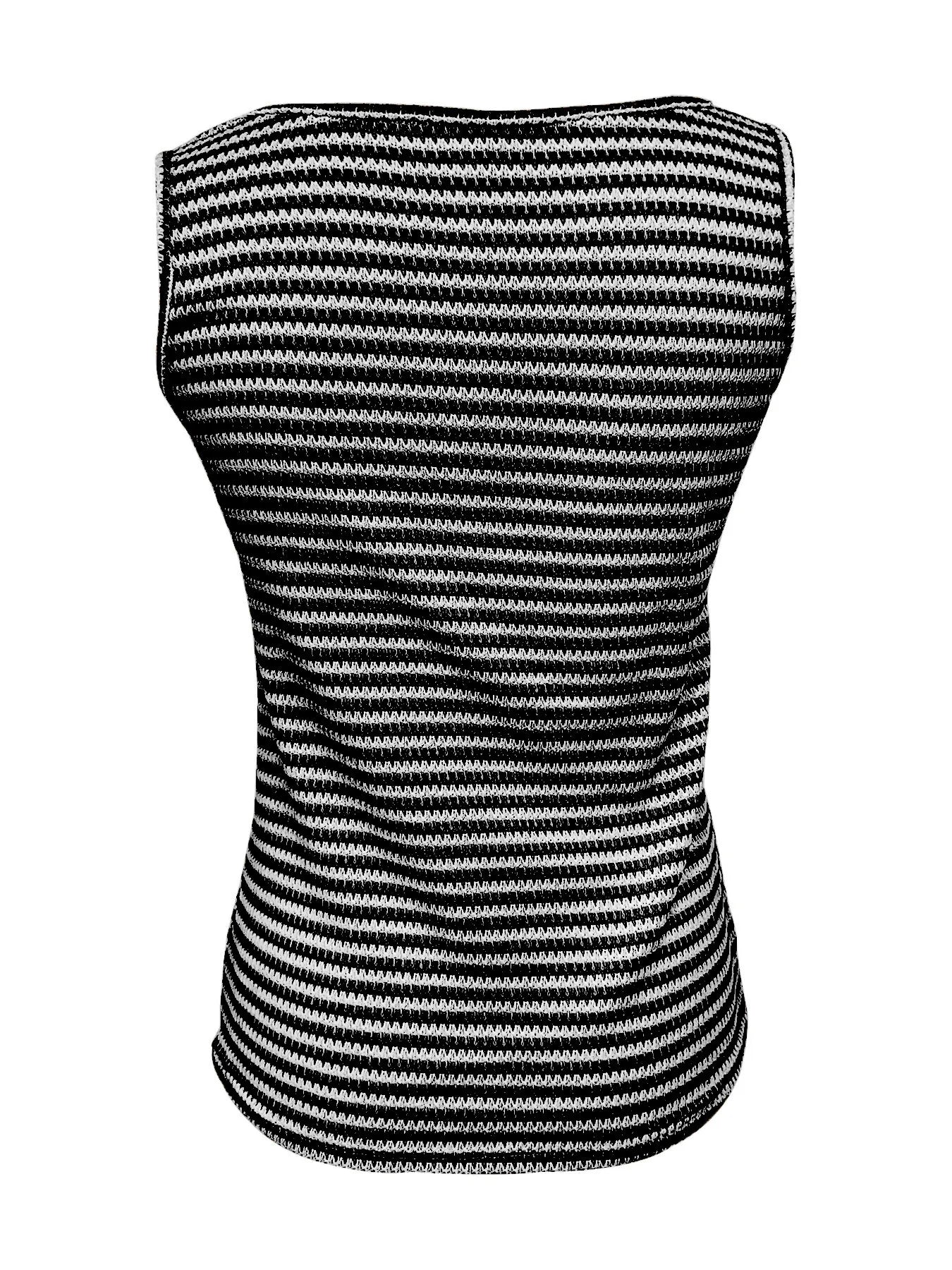 Striped Round Neck Tank Top - Byyde