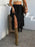 Devine Slit Drawstring Ruffled Skirt - Byyde