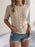 Openwork Round Neck Short Sleeve Knit Top - Byyde