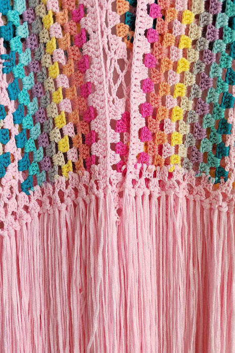 Fringe Tied Long Sleeve Cardigan - Byyde
