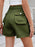 High Waist Belted Cargo Denim Shorts - Byyde