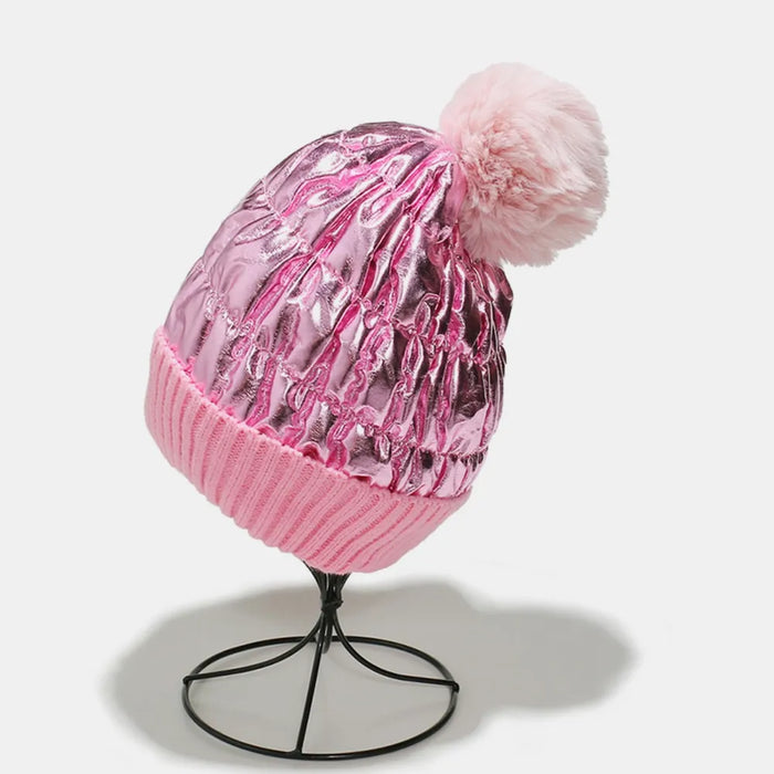 Thermal Knit Hat with Pompom - Byyde