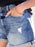 Distressed Denim Shorts - Byyde