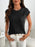 Round Neck Cap Sleeve Knit Top - Byyde