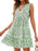Printed V-Neck Sleeveless Mini Dress - Byyde