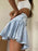 Ruffled Hem Denim Mini Skirt - Byyde