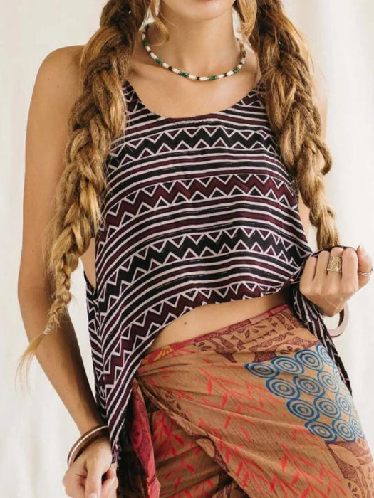 Printed Scoop Neck Tank - Byyde