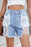 Distressed Fringe Denim Shorts - Byyde