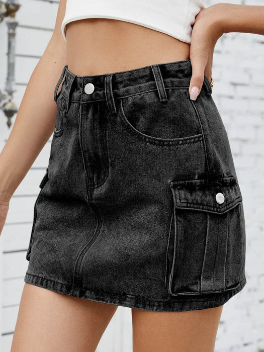 Cargo Denim Skirt - Byyde