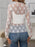 Floral Mock Neck Long Sleeve Mesh Top - Byyde