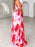 Printed One Shoulder Asymmetrical Maxi Dress - Byyde