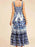 Full Size Printed Sweetheart Neck Maxi Cami Dress Plus Size - Byyde