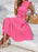 Frill Mock Neck Ruffled Cap Sleeve Midi Dress - Byyde