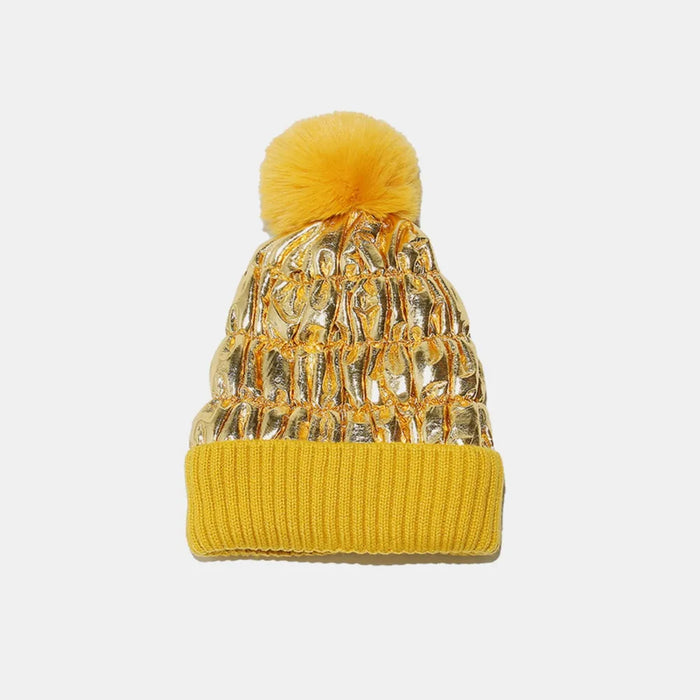 Thermal Knit Hat with Pompom - Byyde
