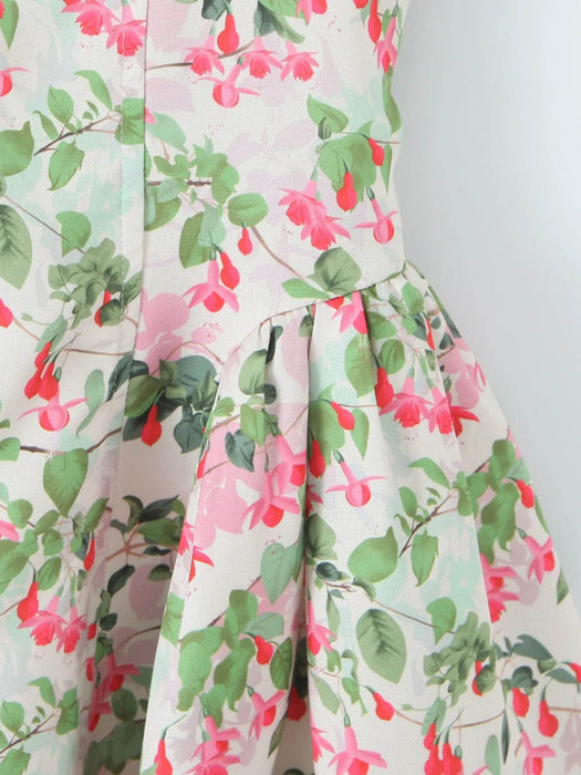 Floral Halter Neck Mini Dress - Byyde