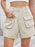 High Waist Cargo Denim Shorts with Multi Pockets - Byyde
