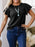 Ruffle Sleeve Round Neck Top - Byyde