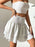 Smocked Layered Mini Skirt - Byyde