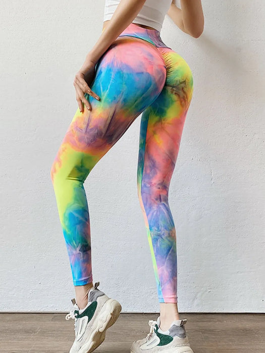 Tie-Dye High Waist Active Leggings - Byyde
