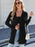Striped Open Front Cardigan with Relaxed Fit - Byyde