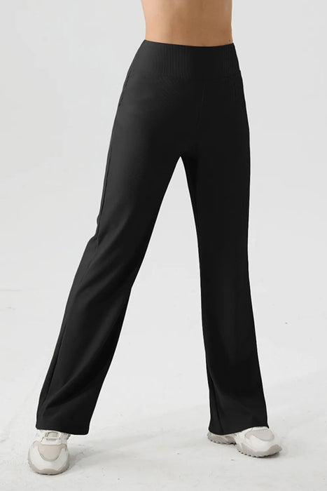 High Waist Straight Active Pants - Byyde