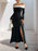 Side Slit Off-Shoulder Maxi Dress - Byyde