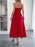 Strapless A-Line Midi Dress with Pockets - Byyde