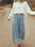 Button-Front Tiered Maxi Denim Skirt - Byyde