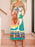 Tied Front Printed Slit Maxi Cami Dress - Byyde