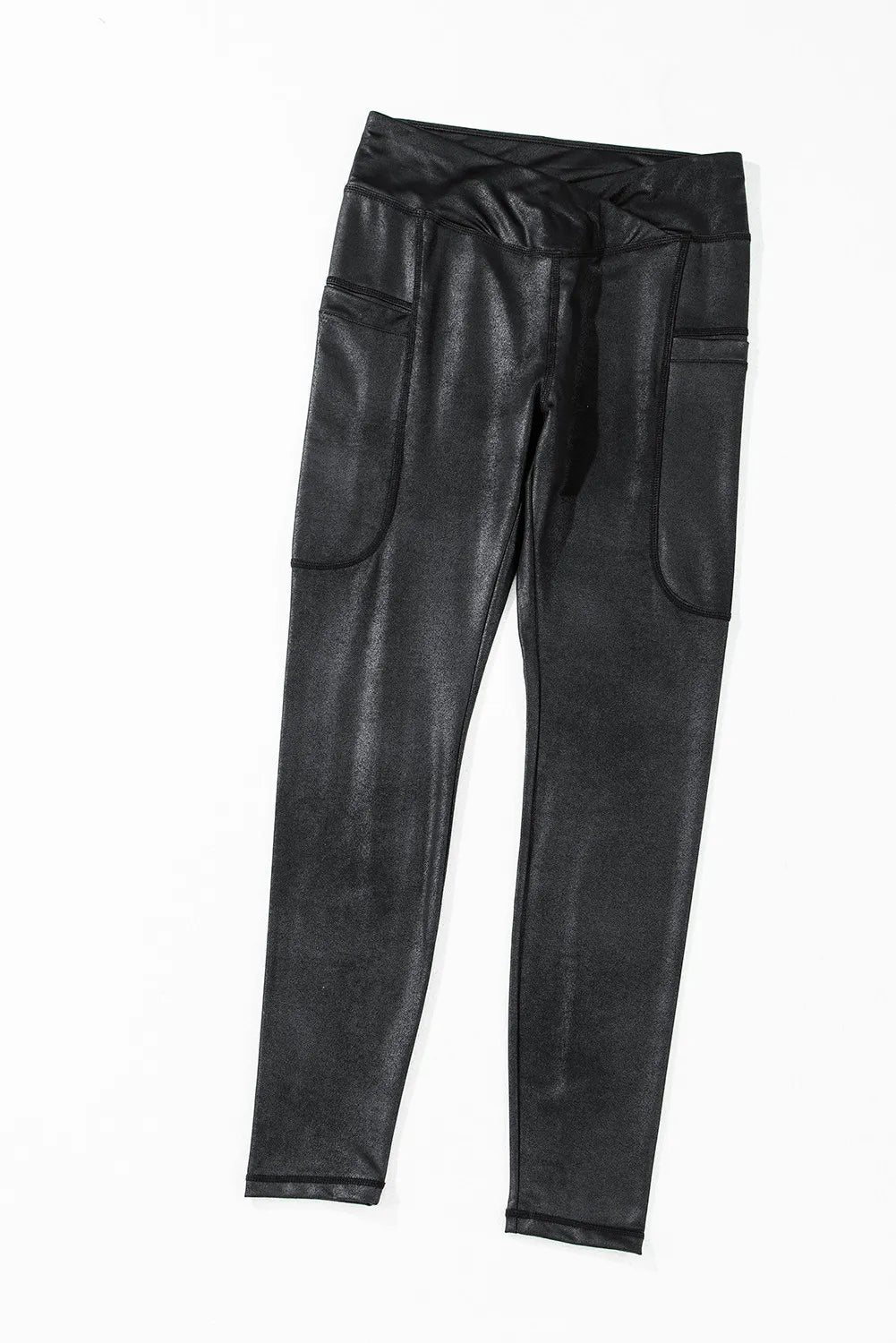 Pocketed V-Cut Waist Leggings - Byyde