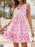 Printed V-Neck Sleeveless Mini Dress - Byyde