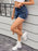 Washed Raw Hem Denim Shorts - Byyde