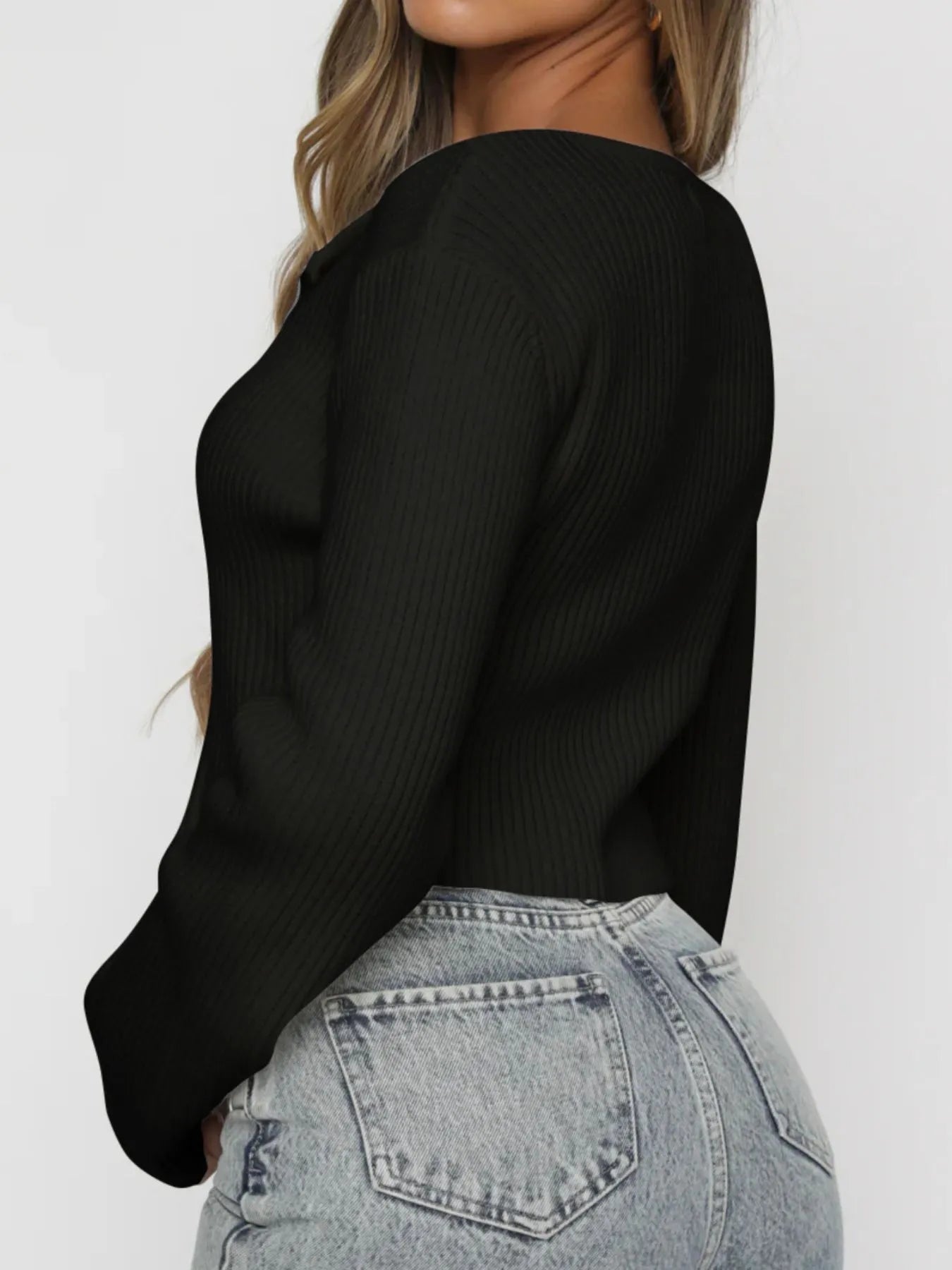 Ribbed Zip-Up Cropped Cardigan - Byyde