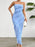 Devine Ruffled Slit Back Tube Maxi Dress - Byyde