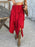 Devine Slit Drawstring Ruffled Skirt - Byyde