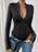 Perfee Half Zip Long Sleeve Bodysuit - Byyde
