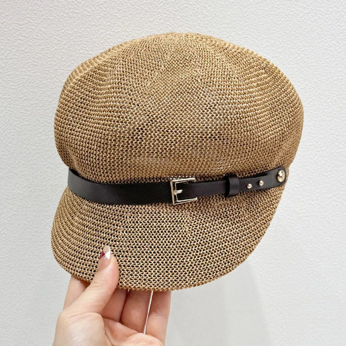 Straw Woven Buckle Hat - Byyde