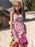 Printed Scoop Neck Cami Dress - Byyde