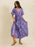 Printed Short Sleeve Midi Dress - Byyde