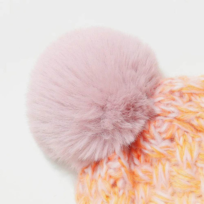 Gradient Knit Hat with Pompom - Byyde