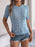 Openwork Round Neck Short Sleeve Knit Top - Byyde