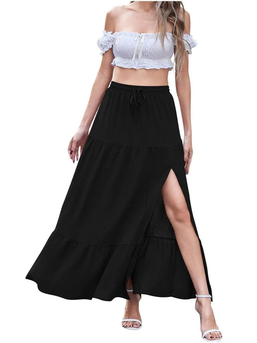 Full Size Slit Maxi Skirt Plus Size - Byyde